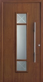 hormann front entrance door with timber powder coat decograin golden oak